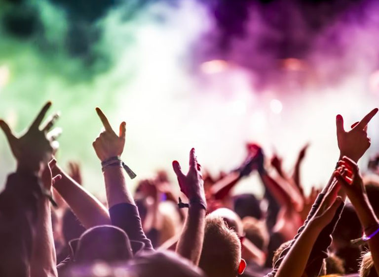 Singer Shivam Chandel performing at college fests